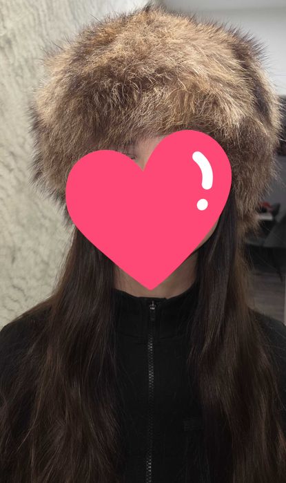 Шапка от лисица.Нова