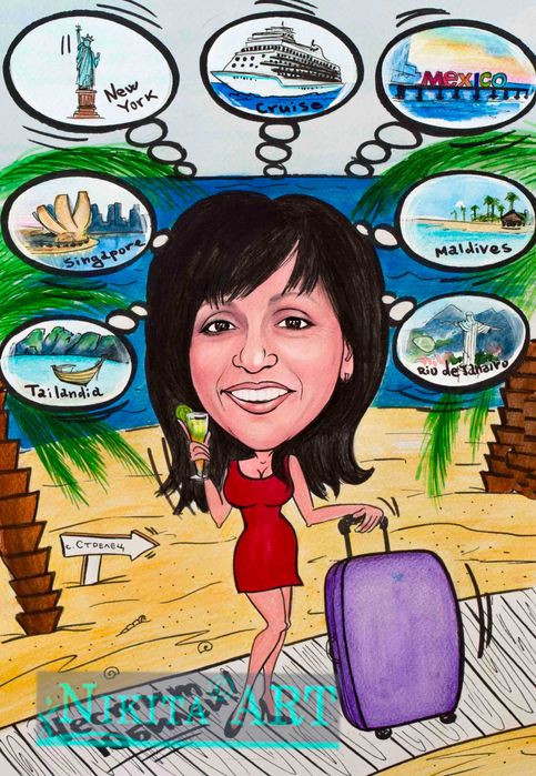 Карикатури  по поръчка, ръчно рисувани