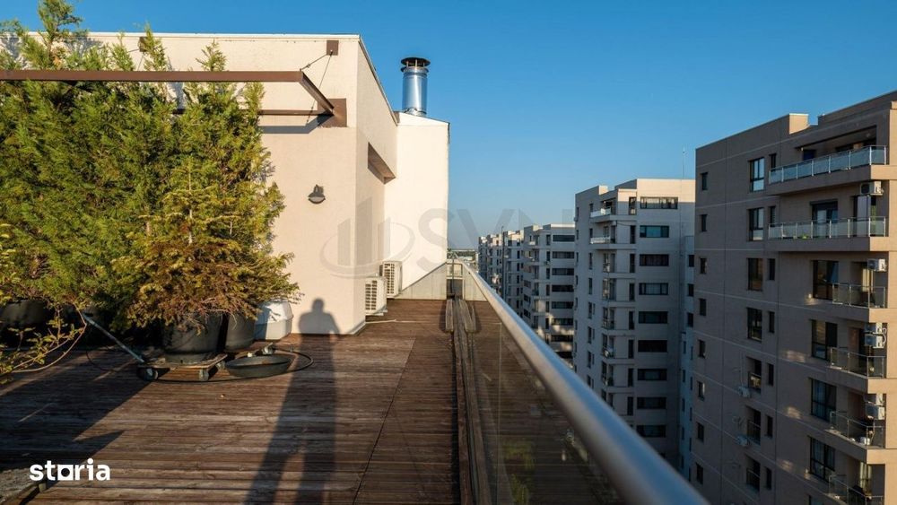 Penthouse spectaculos cu vedere directa la padure terasa 186 mp Pipera