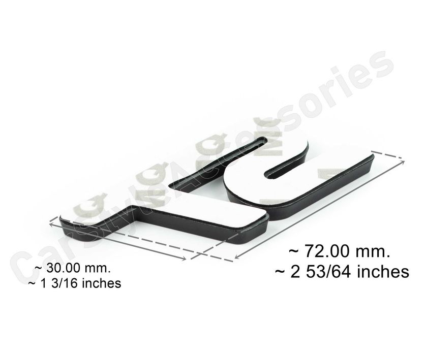 Ford ST Емблема Червено и Черно 3Д Метален Надпис