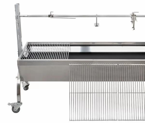 Grătar  PROFESIONAL cu  rotisor / proțap – NOU, SIGILAT