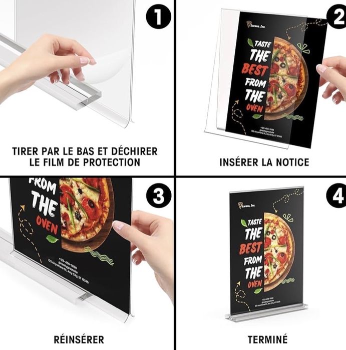 Set de 6 suporturi de masă A4 în formă de T