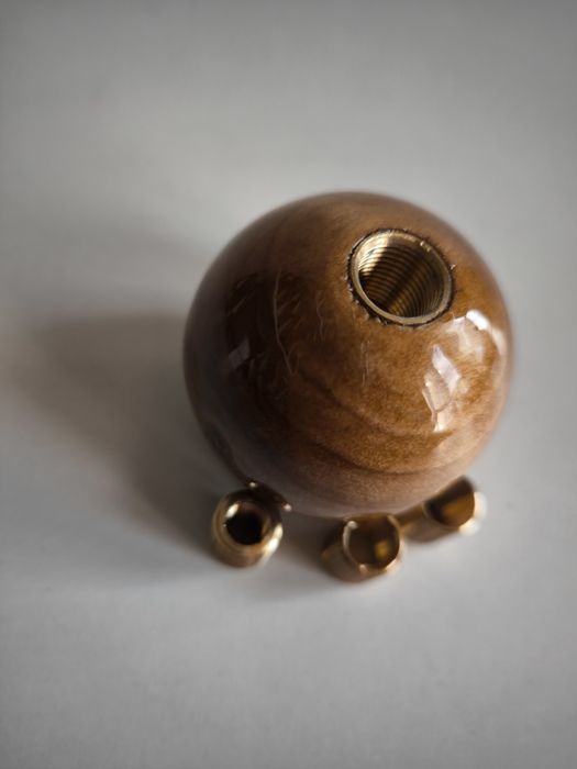 Дървена топка за скоростен лост махагонова махагон дърво  универсална