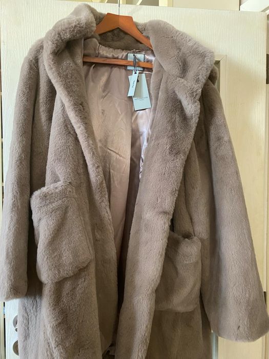 Пухено палто дамско