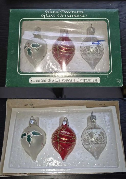 Lot 18 globulete sticla pentru bradul de Craciun