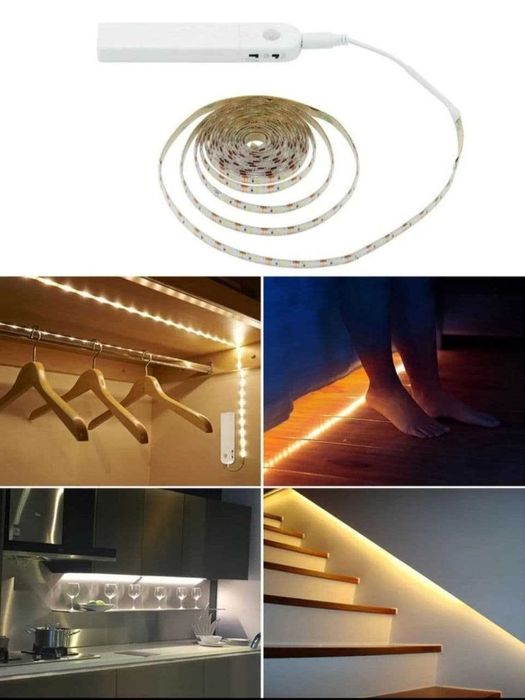 лед подсветка 2м на батарейках и usb с Америки