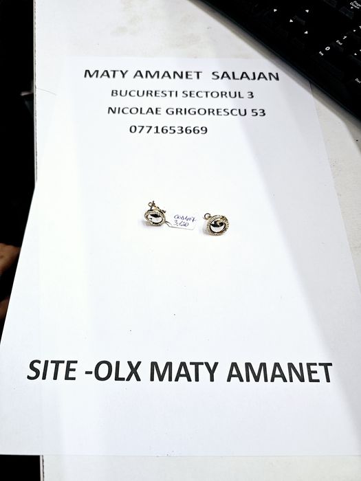 Vand cercei din aur 14 k 6.5 g cod 407