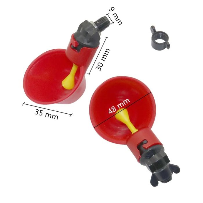 Автоматични поилки с  чашки за кокошки и други птици + гайки