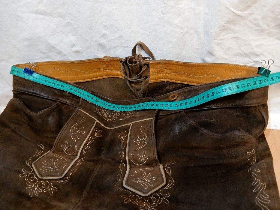 Pantaloni Oktoberfest Lederhose bavarezi vintage