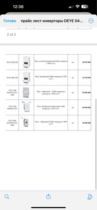 Солнечный Инвертор Deye-25kv