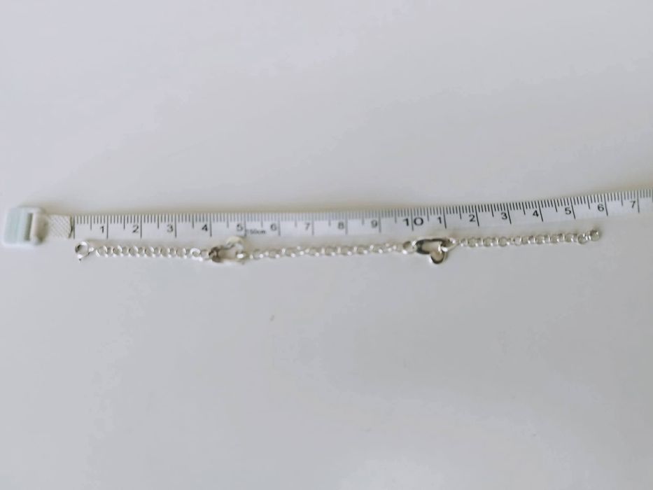 Veche bratara din argint de 925, cu pandantive inimioare copii