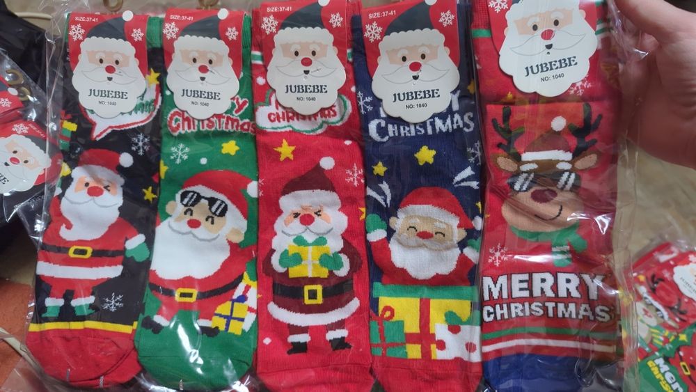 Лукс качество Коледни детски юношески дамски мъжки чорапи памук вълна