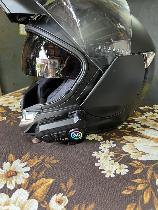 Каска SHARK Evojet black XS размер с интерком