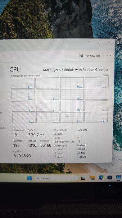 Laptop ROG 6800h, 16g ddr5, rtx 3050, 144hz, cooler bonus