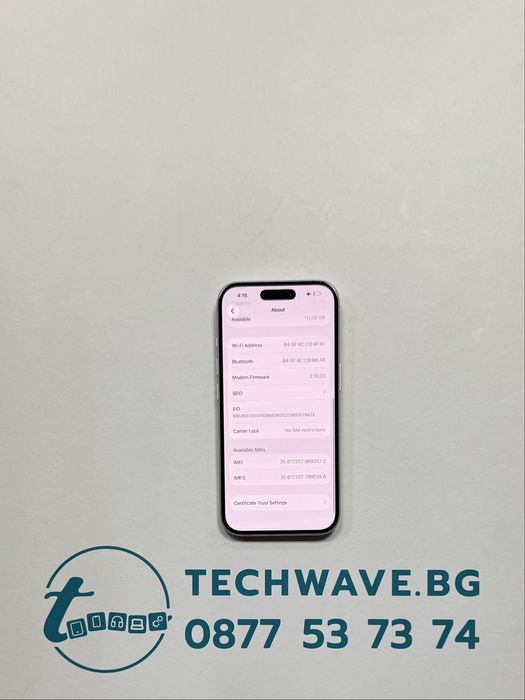 Apple Iphone 16 White 128GB 93%