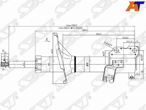 Стойка передняя Nissan Cefiro