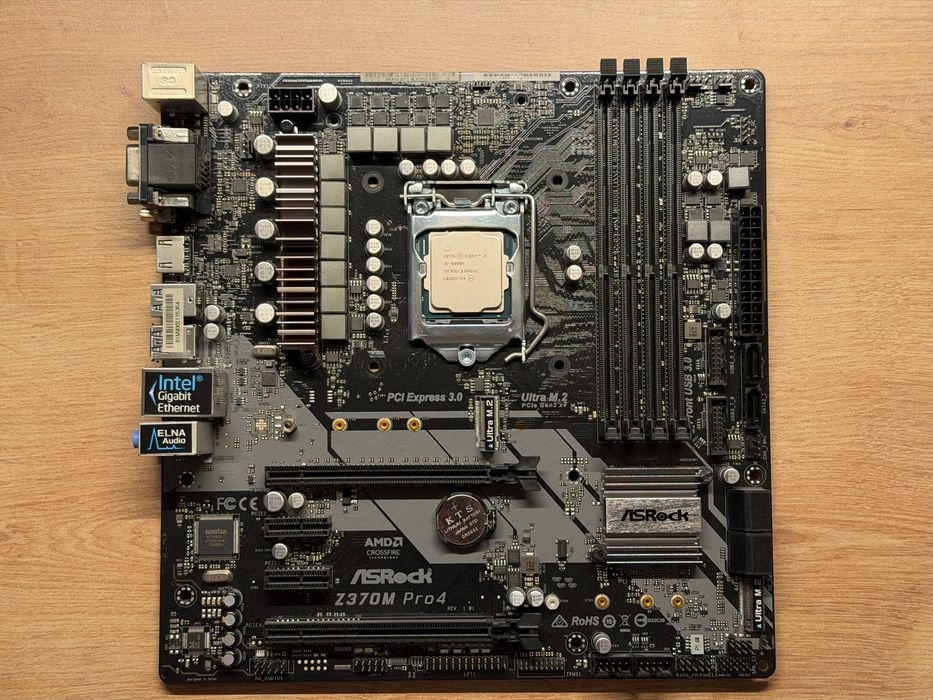 Intel i5 8600k + asrock z370m pro4