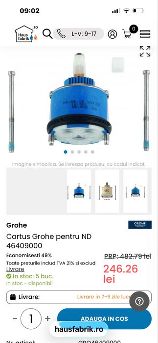 Cartuș ceramic grohe nou !