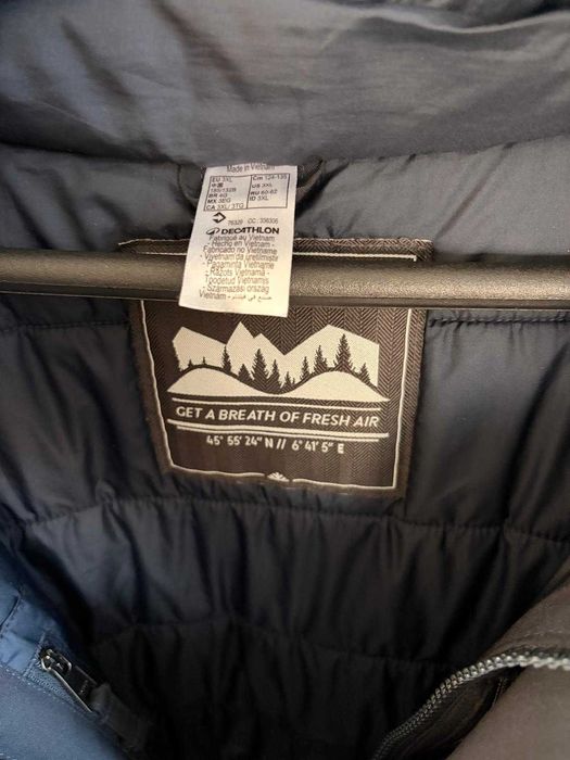 Geacă Parka Quechua SH500 -10°C impermeabilă, albastru, bărbați zăpadă