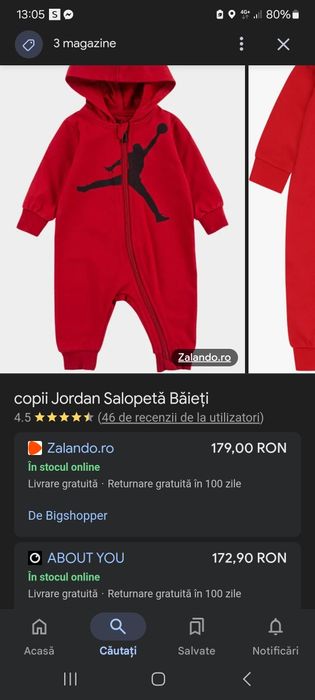 Salopeta Jordan pentru bebe 0- 3 luni