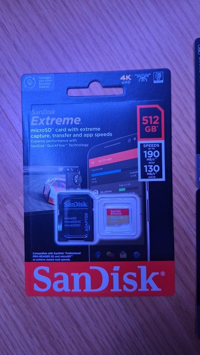 Card de memorie SanDisk Extreme microSDXC 512GB, pana la 190MB/s & 130