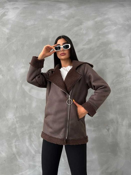 Дамско зимно яке с НОВА по-ниска ЦЕНА в актуален за сезона кафяв цвят