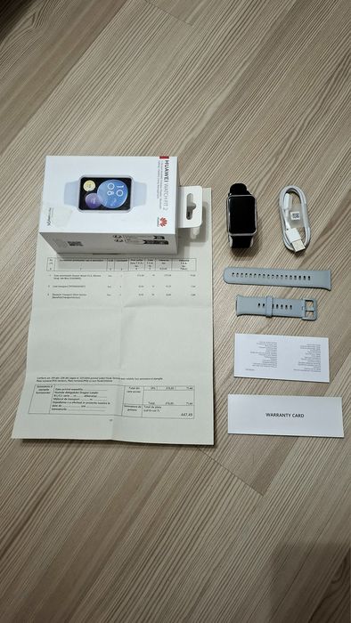 Huawei Watch Fit 2 bleu + curea neagră cadou