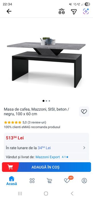 Masuta cafea Mezzoni