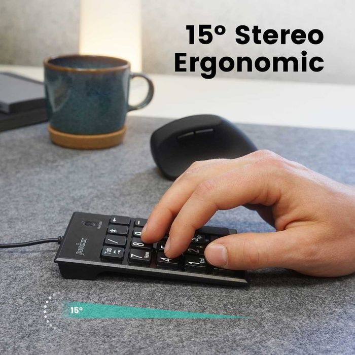 Perixx PERIPAD-202UB,цифрова клавиатура за лаптоп,USB,безшумни ножични