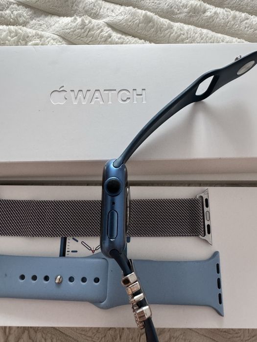Apple Watch seria 7 41mm Blue aluminium case