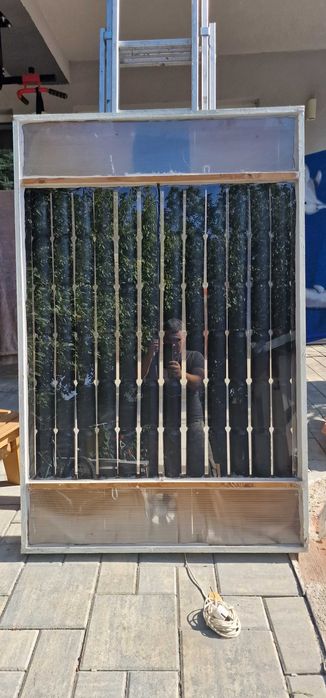 panou aer cald din cutii de bere