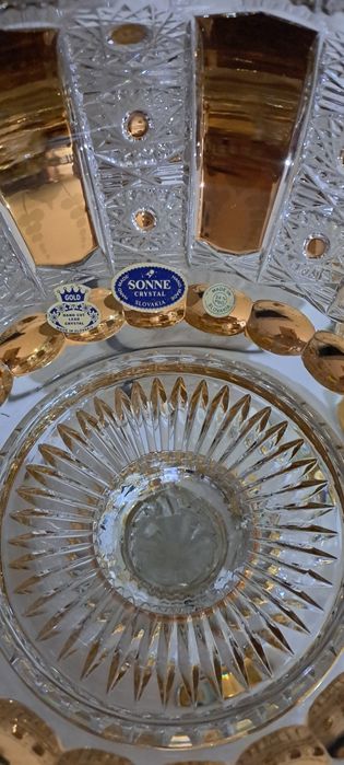 Чехословакия оргинал фирма "Sonne"хрусталь вазы в комплекте 17 штук
