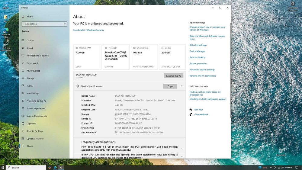 quad q9400 4 gb ram ddr 3 video 1 gb retro game