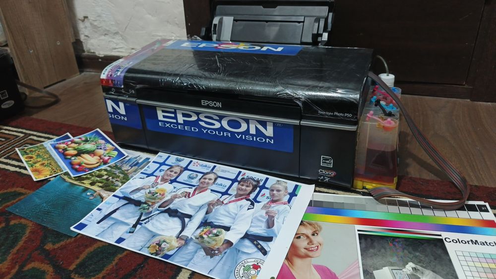 Epson P50 yangi 6 ta rangli Dyuzi 100% idialni ishga tayyor zaprafkali