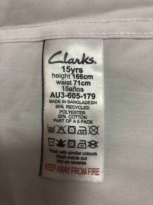 Школьная рубашка  Clarks на 15 и 16 лет