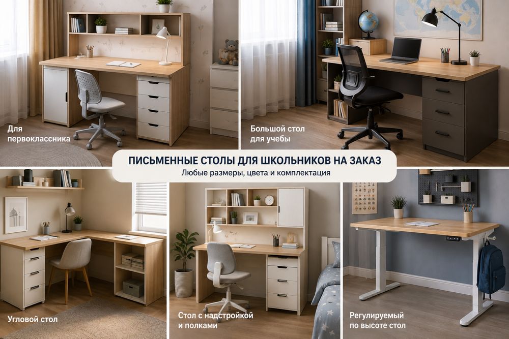 Письменные столы для школьников на заказ