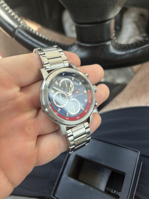 Ceas Tommy Hilfiger Stainless Steel Blue Dial Multi-function Men's Watch - 1792179