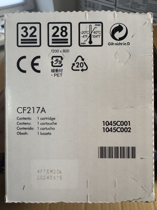 Картриджи Hp cf217a/ac оригиналы