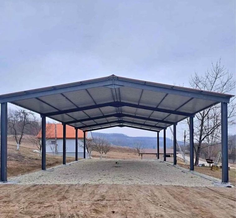 Vând hală metalică 8 m lățime 15 m lungime cu 4 m înălțime
