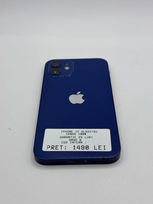 Iphone 12 128GB 100% Grad B Garantie 24 luni - zonemag.ro
