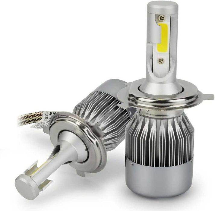 LED крушки H4, висок клас, 7200 lum, 6000K-6500K от Safego