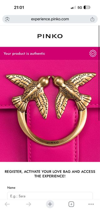 Давска чанта Pinko Love classic NFC