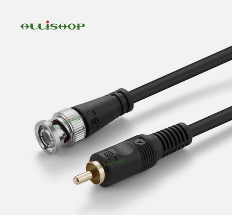 Штекер BNC на RCA штекер коаксиальный  кабель шнур адаптер соединитель