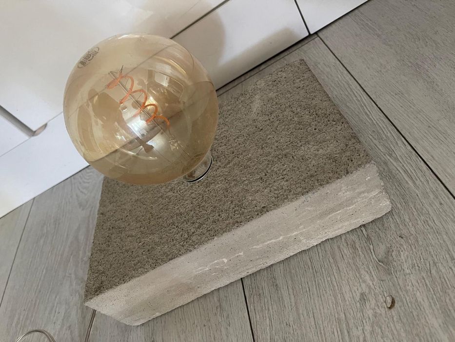 Mid century lampa brutalist ciment