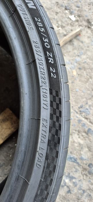 2 anvelope vara ca noi Michelin 285/30/22,dot 2024.Pretul este pe buc.