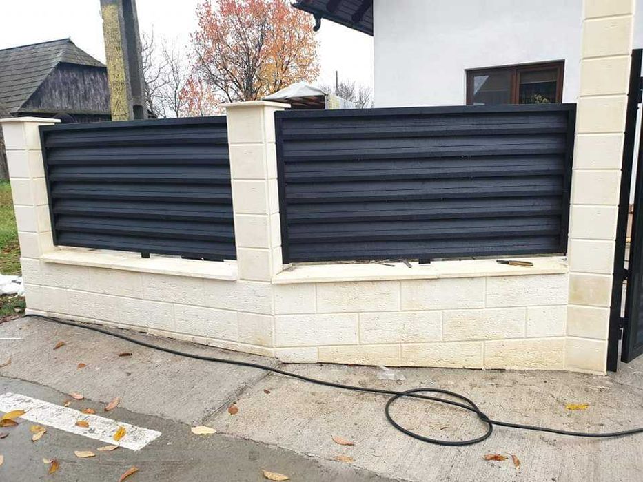 Garduri si porti din panou stil jaluzele, sipca metalica, plasa, tabla
