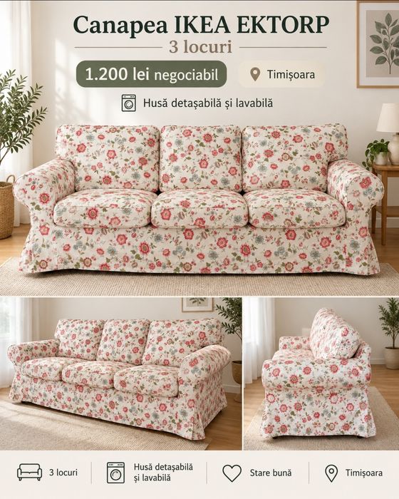 Vând canapea IKEA EKTORP