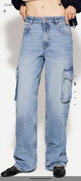 Карго дънки с права кройка