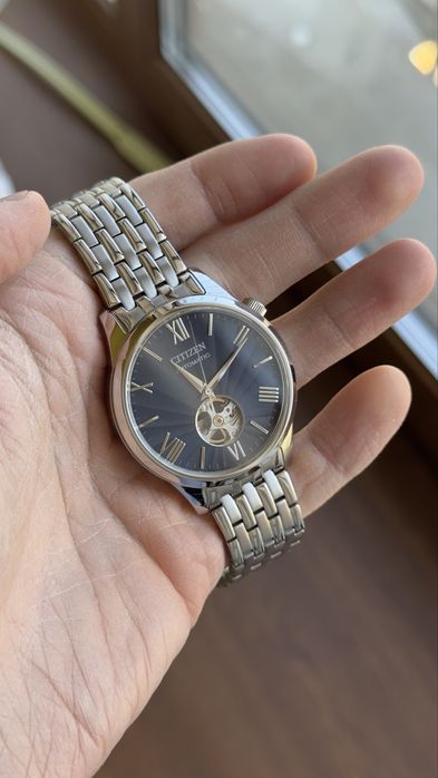 Оригинал Citizen Automatic Blue Dial 40mm, механические Японские часы