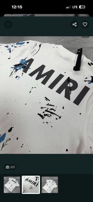 Tricou Amiri Alb Calitate Premium